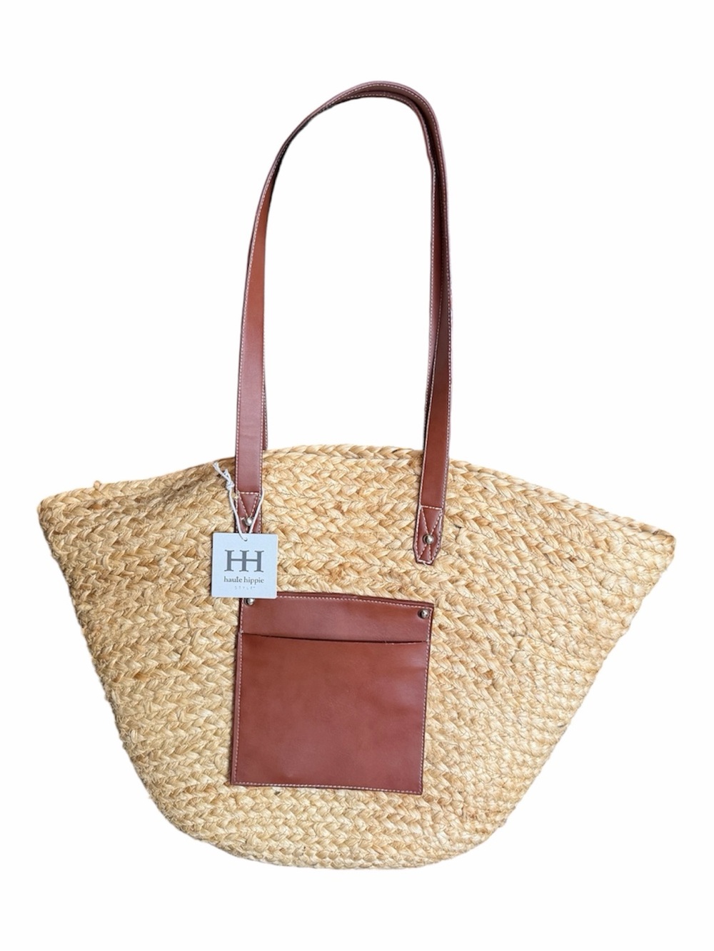 NWT Haute Hippie Large Woven Straw Tote Bag